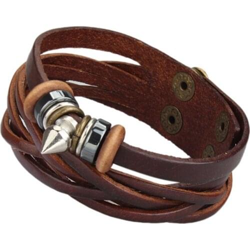 New Design Bracelets For Men Women Self-protection Charm Female Survival Multilayer Winding Wrap Bracelets Men Protecting Gift