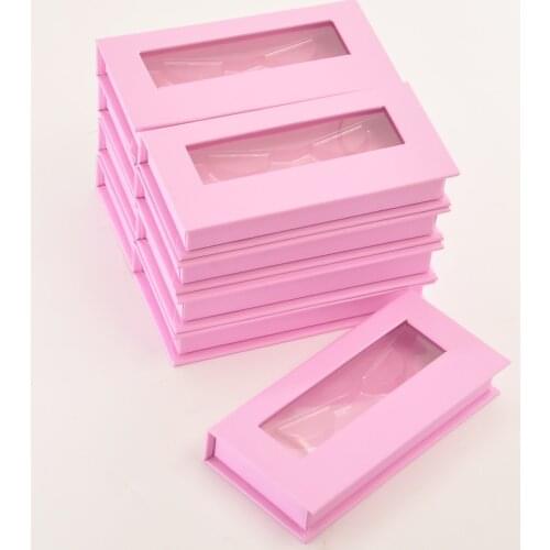 Wholesale Lash Boxes Packaging Eyelash Box Package Custom Book style Magnetic Dark Pink Eyelashes Makeup Storage Case Vendors