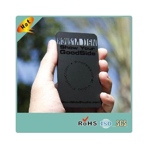 Personalized custom stainless steel black metal business card