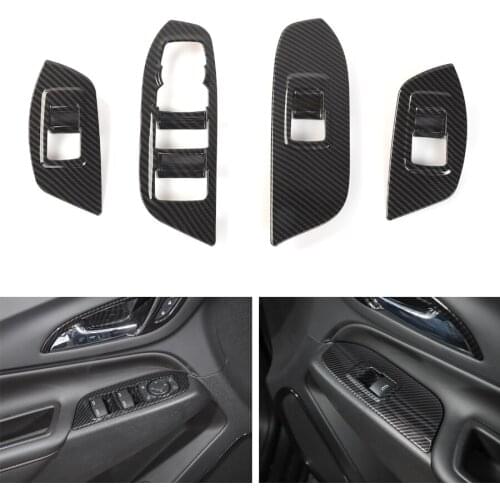 Fit For Chevrolet Equinox 2017+ Car Interior Armrest Window Lift Switch Panel Cover Frame Trim Styling Stickers