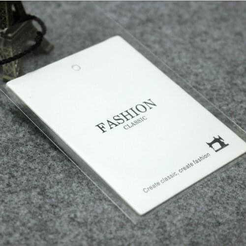 Custom tag with logo printed fashion label for clothing 300gsm paper