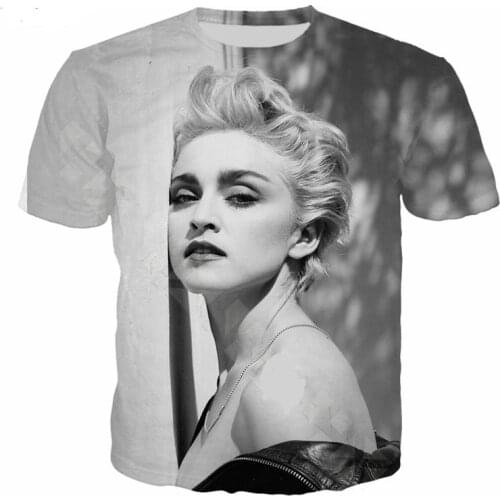 Popular Singer Madonna Louise Ciccone T Shirt Men Women 3D Print Hip Hop T Shirts Harajuku Streetwear Tops Oversized T-shirt