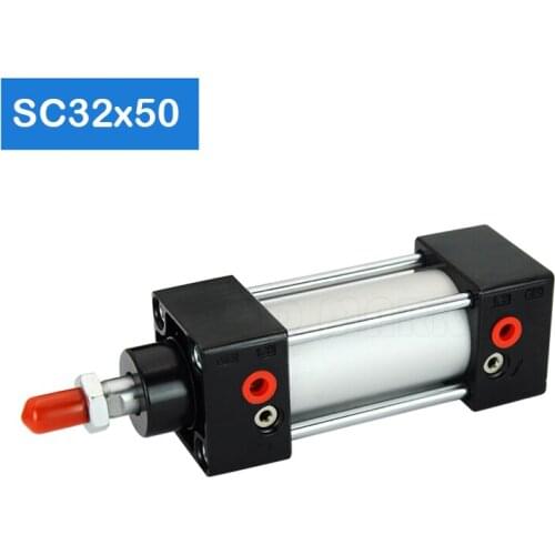 SC32X50 32mm Bore 50mm Stroke Standard Telescopic Air Pneumatic Actuator Piston Seal Specification Impact Pnumatic Cylinder
