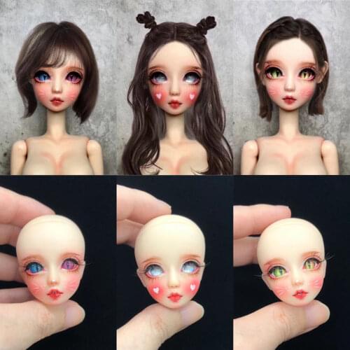 BJD Doll Head Cats Eye 1/6 DIY Makeup BJD Doll Toys Accessories Mold Creativity Girl Gift For 30cm Doll