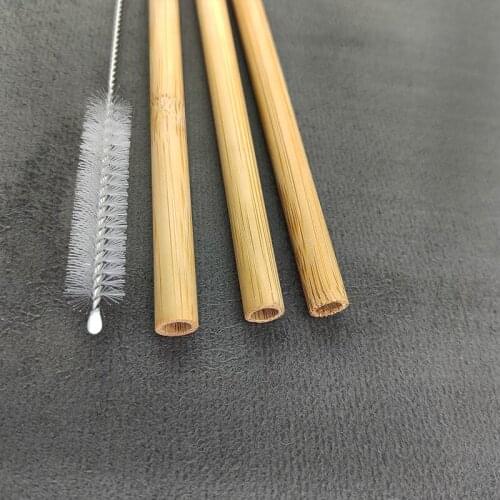 3pcs Bamboo Drinking Straws 1 clean brush Reusable Eco-Friendly Party Kitchen Straws With Clean Brush Drop Shipping Wholesale