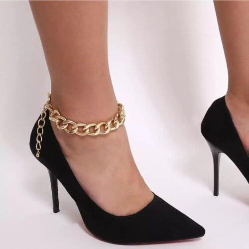 Thick Gold Chain Anklets