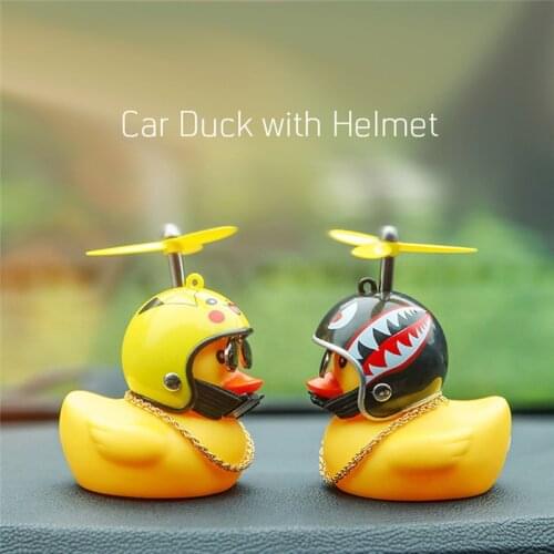 Standing Duck Bicycle Bell Broken Wind Small Yellow Duck MTB Road Bike Motor Helmet Riding Cycling Accessories With/not Lights