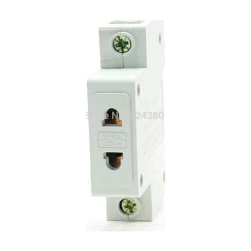 1 PCS NOW AC30 Series 1P Single One 1 Pole US EU 2 Pin Plug 35mm DIN Rail Mount AC Power Modular Socket 10-16A 250V AC