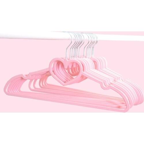 10pcs/lot 40cm Pink heart bow plastic hanger/Drying hangers in student hostels