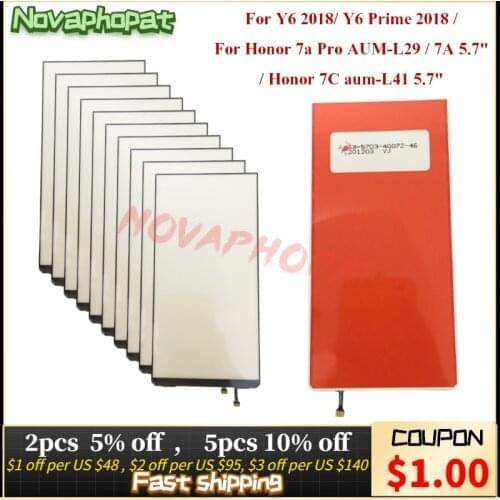 Novaphopat LCD Display Backlight Film For Huawei Y6 Prime 2018 Honor 7a Pro AUM-L29 7C AUM-L41 5.7" LED Back light 10pcs/lot
