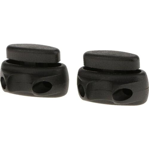 2Pcs 2 Holes Shoelace Buckle Rope Clamp Cord Locks Stopper Shoes Decorations