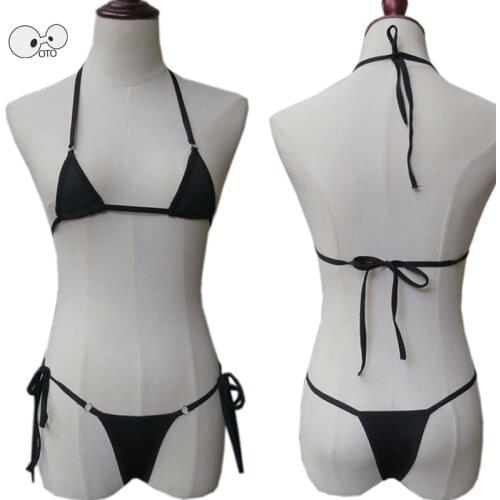 2020 Sexy Mini G-string Bikini Set Women Micro Biquini Erotic Lingerie Underwear Brazlian two Pieces Thong Sunbath Bathing Suit