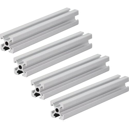 4PCS/lot 2020 T-slot hole 5mm 20X20 Aluminum Profile Extrusion 100 to 800mm Length Linear Rail for DIY 3D Printer Workbench CNC