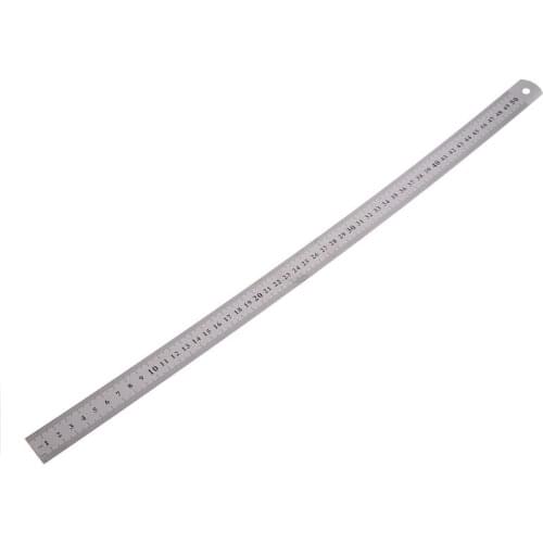 50cm 20'' Double Side Scale Stainless Steel Straight Ruler Measuring Ruler Tool