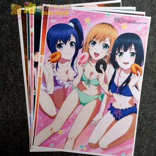 8Pcs Anime SHIROBAKO Picture Posters Figures Poster 42x29cm Toys for Wall Home Decoration Kids Adult Gift