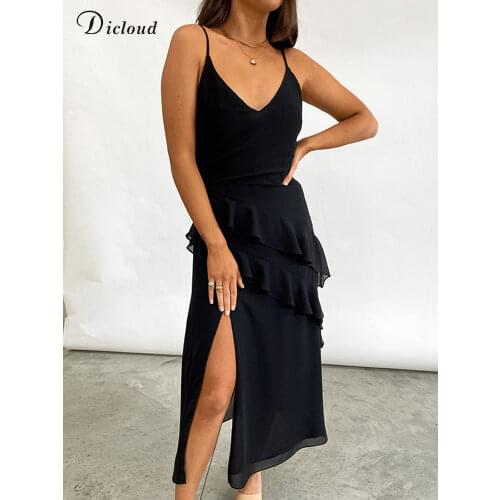 Летние платья с разрезом DICLOUD China At AliExpress
