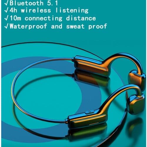 Bluetooth 5.1 Bone Conduction Earphones Fone Wireless Waterproof Sport Headphones Long Standy Headset With mic For Running G1