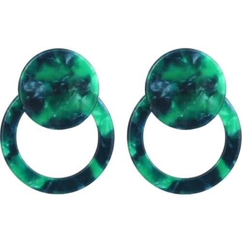 Glamour Fashion 2020 New Earrings Simple And Easy Acrylic Acetate Sheet Circle Earrings Womenswear Wholesale Puces D Oreilles