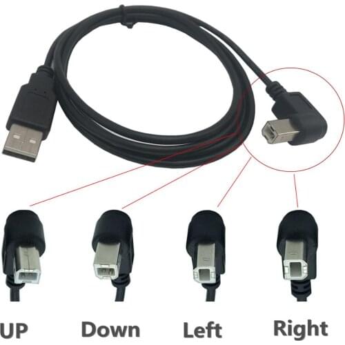 USB 2.0 A Male to USB B Male Type B BM Up&Down&Right & Left Angle Printer scanner 90 degree cable 150cm BM Angled Cable