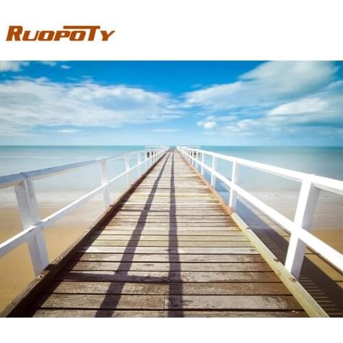 CHENISTORY Painting By Numbers Oil Painted By Numbers Endless Docks For Adult With DIY Frame Acrylic Pigment On Canvas Picture