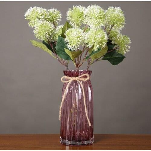 Brief Glass Vase Tower Vase For Home Decoration Photo Prop Vintage Glass Bottle Green Plant Glass Flower Vases