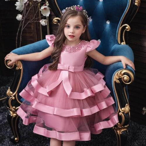 Four Seasons Hot Selling Multi-Layered Baby Birthday Clothing Cotton Princess Dresses of 0-8 Years Old Girls Tutu Performance