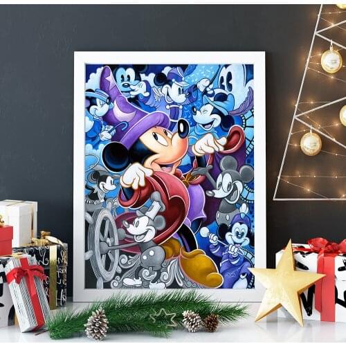 Disney Diamond Painting Cartoon Magic Mouse 5D DIY Mosaic Diamond Embroidery Full Square Round Cross Stitch Kits Home Decor