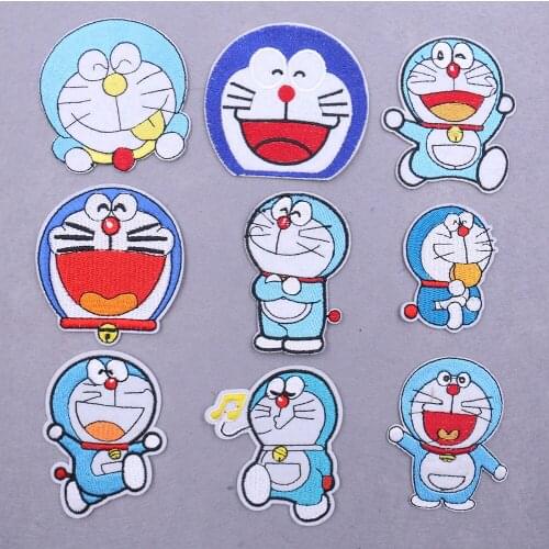 Cartoon Anime Patch DIY Cute Magic Jingle Cat Patch Iron on Embroidery Applique for Clothing Accessories Kids Clothes Stickers