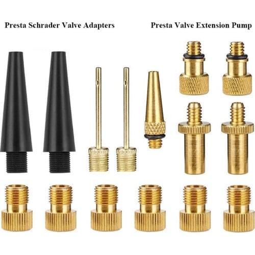 1set Bike Bicycle Presta To Schrader Valve Adapters Presta Valve Extension Pump Tools for Mountain Road Bike Valve Adaptor
