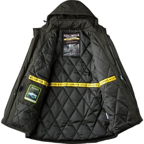 2021 New Hooded Mens Winter Jacket Long Parka Men Windbreaker Coat Black Green Thick Warm Cotton Padded Parkas Plus Size 8XL