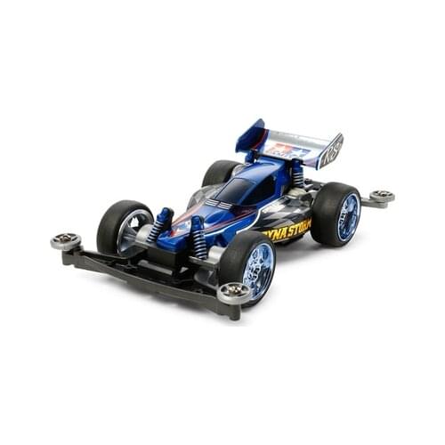 Original Tamiya Mini 4WD Model Car Four-wheel Drive S2 Chassis Blue Electroplated Wheel RS 18079 Racing-car