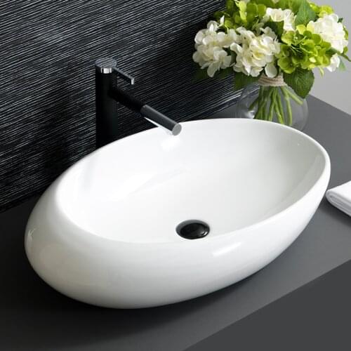 Oval white China Ceramic Art Basin Sink Counter Top Wash Basin Bathroom Vessel Sinks wash hand art basin