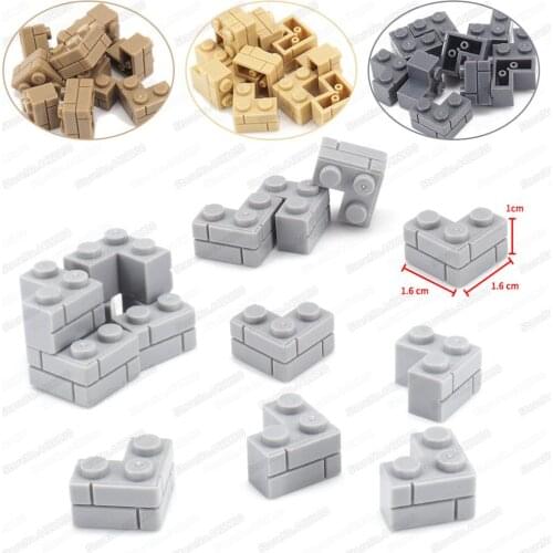 Corner Brick 1x2x2 Building Block Corner Accessories Moc Military Technology City Figures Model Scenes Child Christmas Gift Toys
