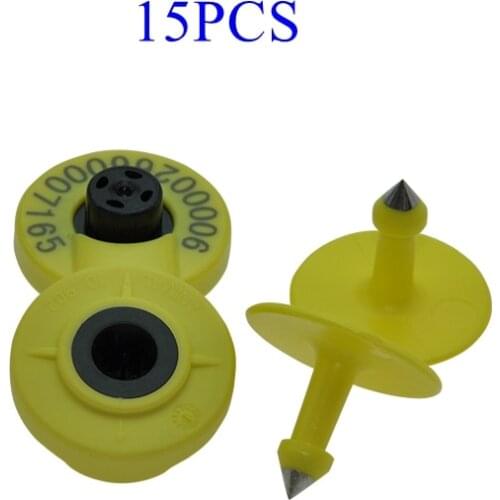 TPU Ear Tags with Smart RFID Microchip Lf for Cow Livestock Sheep Animal Identification Farm Management 15pcs