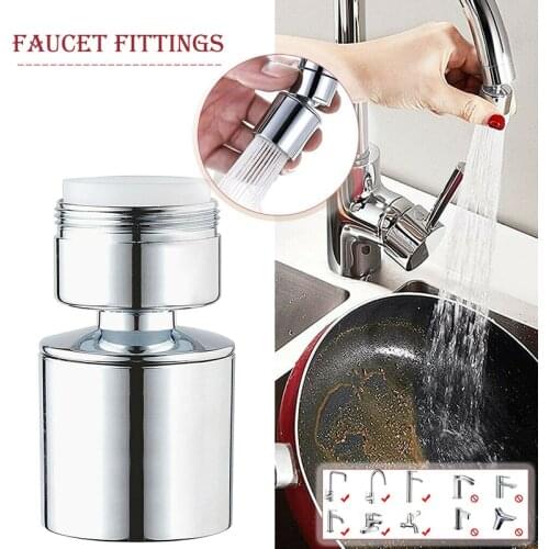 Bathroom Tap Aerator Kitchen Faucet Splash Filter Faucet Spray Head 360 Degree Rotate Universal Splash-Proof Water Saving Faucet