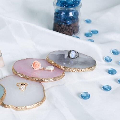 1Pcs Natural Resin Agate Nail Color Mixing Palette Gel Nail Polish Drawing Holder Shelf Color Paint Palette Art Jewelry Display