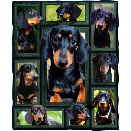 2021 Dachshund Fleece Blanket 3D full printed Wearable Blanket Adults/kids Fleece Blanket Sherpa Blanket Drop Shippng