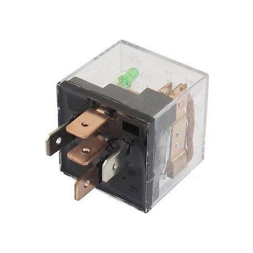 5 PCS DC 12V 80A 1NO 1NC SPDT 5 Pins Green Indicator Light Automotive Truck Car Relay RTT7105 JD1914