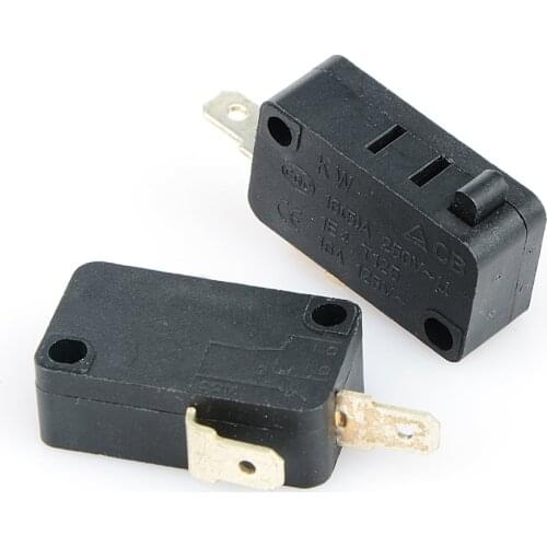 5 Pcs 15A 250V Micro Switch Single Connection Mini Limit Switch for Microwave Oven Door