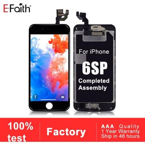 50 pcs/lot EFAITH 100% Brand New For iPhone 6S Plus 6SP Complete LCD With Homebutton+Front Camera Screen Replacement Fast Ship