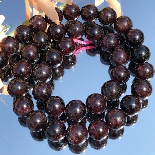 AAA Natural Dark Red Garnet Stone Bead Round Loose Spacer Beads For Jewelry Making DIY Bracelet Necklace 15"Strand 4/6/8/10/12mm