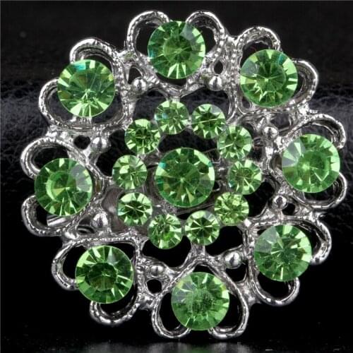 RONGQING Rhinestone Flower brosche Pins 5 Colors Available Crystal Brooches Pins for Women Bouquet Hot