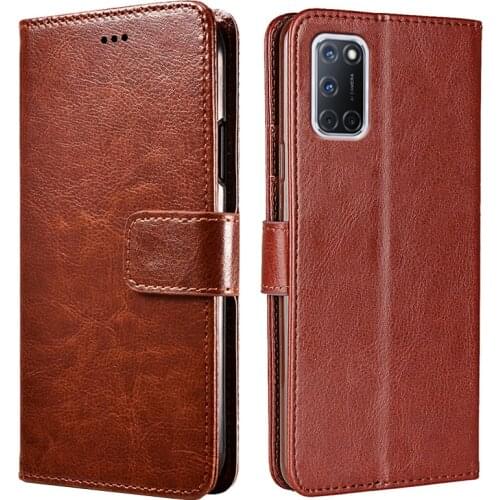 Leather Phone Cover For OPPO A11K A12 A12e A31 A32 A52 A53 A72 A73 A91 A92S 5G A93 Wallet Case For Carcasa Oppo A92 CPH2059 Etui