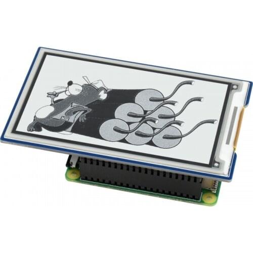 2-Color 3.7" e-Paper e-Ink Display HAT GPIO for Raspberry Pi , 4 Grey Scales, 480×280 Resolution, Supports 0.3s Partial Refresh