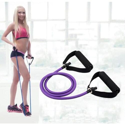 1 tube TPE Elastic Resistance Bands Rubber Yoga BandFor Fitness Training Workout Equipments Home Gym Pull Rope 120cm