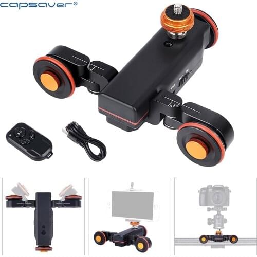 Capsaver Electric Camera Slider Wireless Photography Moving Car Dolly Motorized Portable Chargable for SLR Camera Smartphone DV