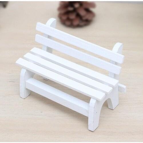 Chair Mould Micro Sturdy Solid Color Wooden Mini White Chair for Livingroom