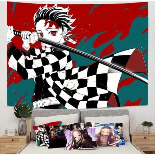 Kimetsu no Yaiba 3D Print Demon Slayer Anime Tapestrying Rectangular Home Decor Wall Hanging 05