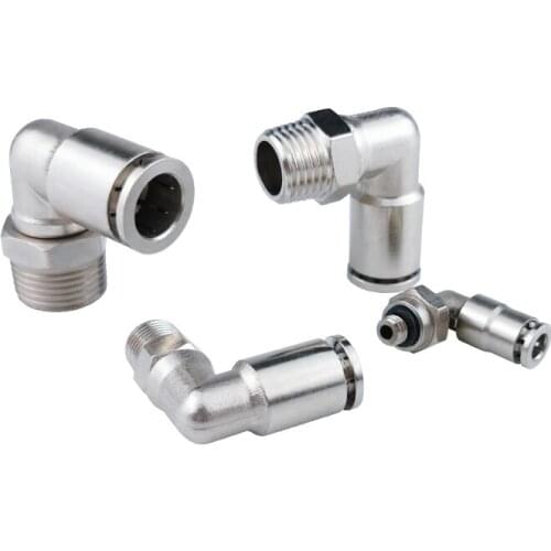 4mm 6mm 8mm 10mm 12mm 14mm 16mm 1/8" 1/4" 3/8" 1/2" BSP Male Elbow Brass One Touch Air Pneumatic Fitting Quick Connector