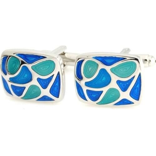 YH-531 Fashion Elegant Multicolor Enamel Cufflinks- Factory Wholesale